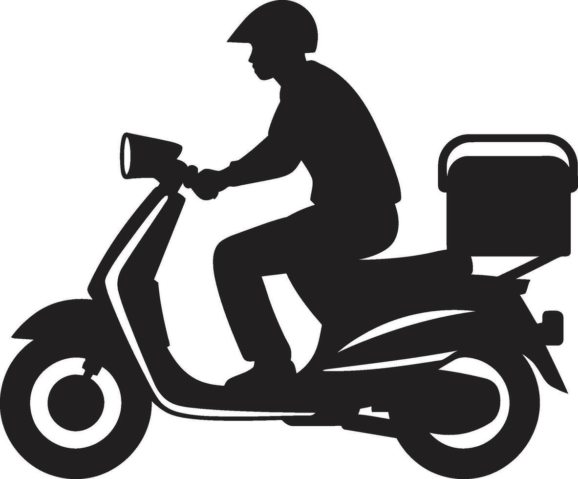 autostrada salati sprint vettore logo per scooter cibo esprimere Presto byte Corriere scooter uomo icona per veloce cibo far cadere off