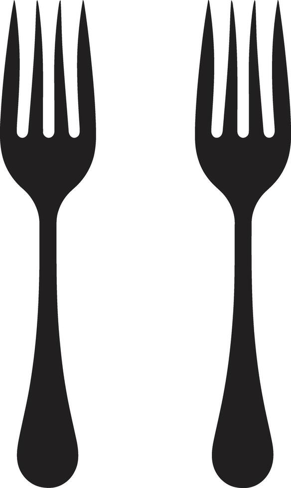elegante cenare emblema forchetta e coltello icona nel vettore abilità artistica epicureo etichetta emblema vettore logo per culinario classe