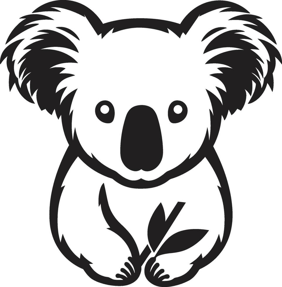 peloso fogliame cresta vettore design per ambientale consapevolezza australiano arboreo emblema koala vettore icona per natura armonia
