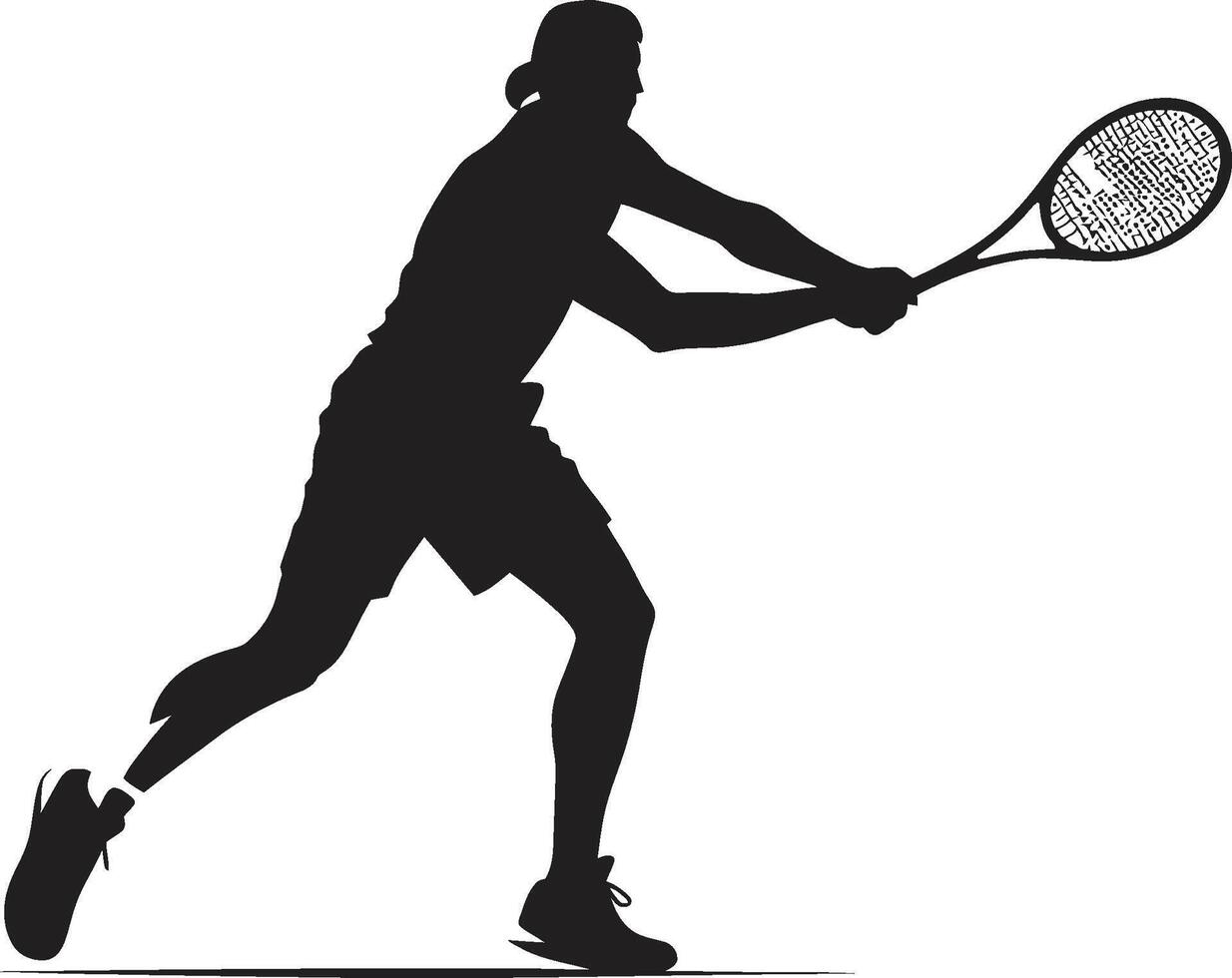 distruggere maestro distintivo tennis giocatore vettore icona per potente giochi vittoria avanguardia cresta maschio tennis giocatore logo per vincente spirito