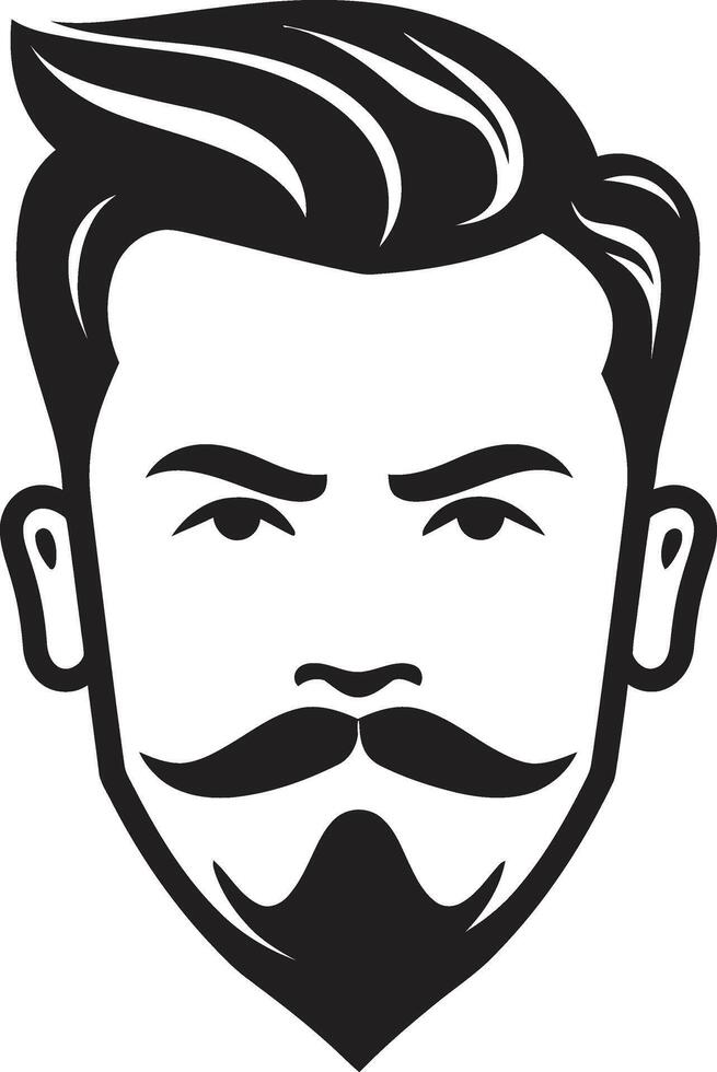 moderno mascolinità insegne elegante maschio viso vettore icona per contemporaneo appello cesellato fascino distintivo vettore design per bello maschio viso logo