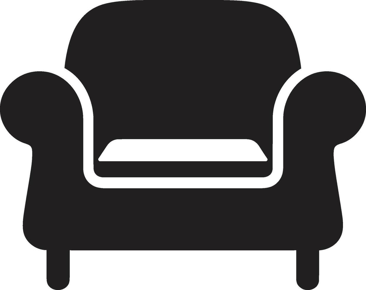 contemporaneo accogliente distintivo vettore design per confortevole e moderno sala sedia tranquillo tendenze insegne moderno rilassante sedia vettore logo per calma spazi