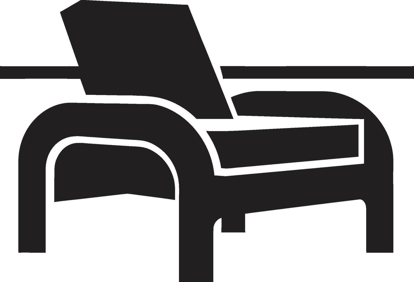 urbano eleganza distintivo vettore logo per elegante moderno sala sedia illustrazione serenità posti a sedere insegne elegante sedia vettore icona per finale rilassamento