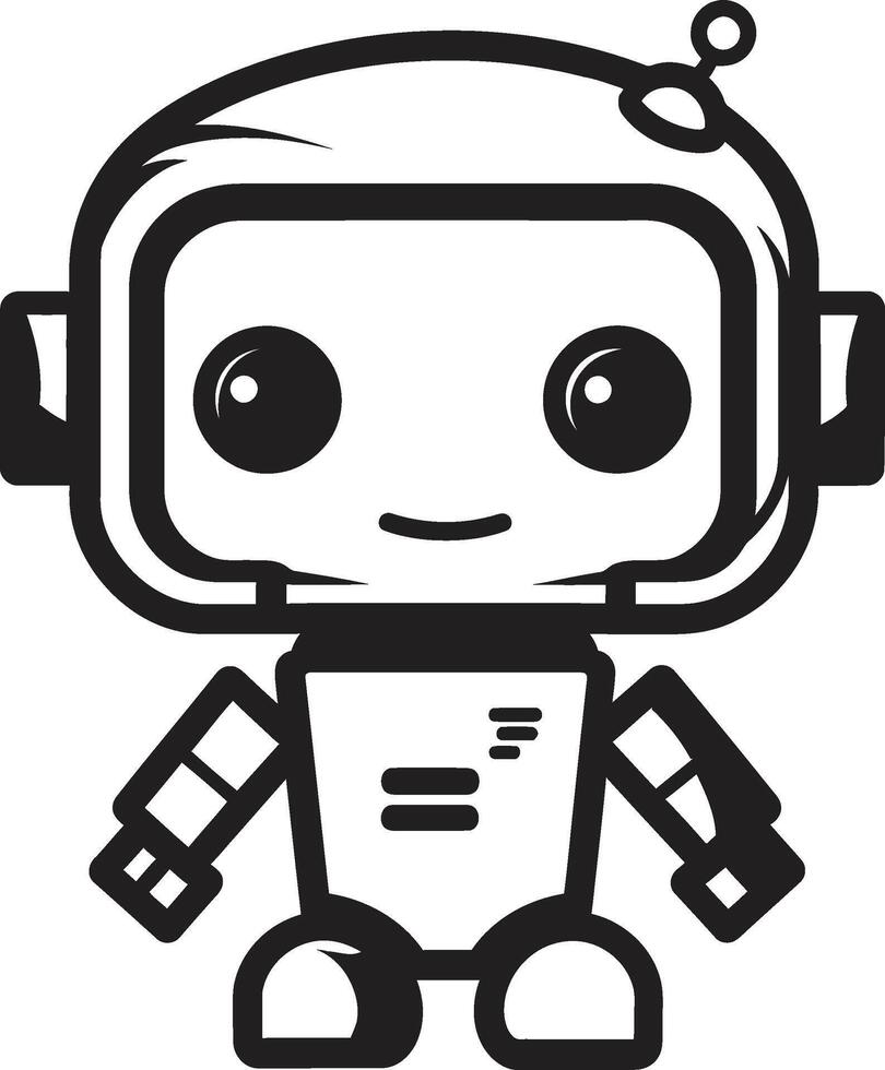 byte dimensioni Bot distintivo adorabile robot vettore icona per Chiacchierare assistenza mini mech meraviglia insegne carino robot chatbot icona per colloquiale fascino