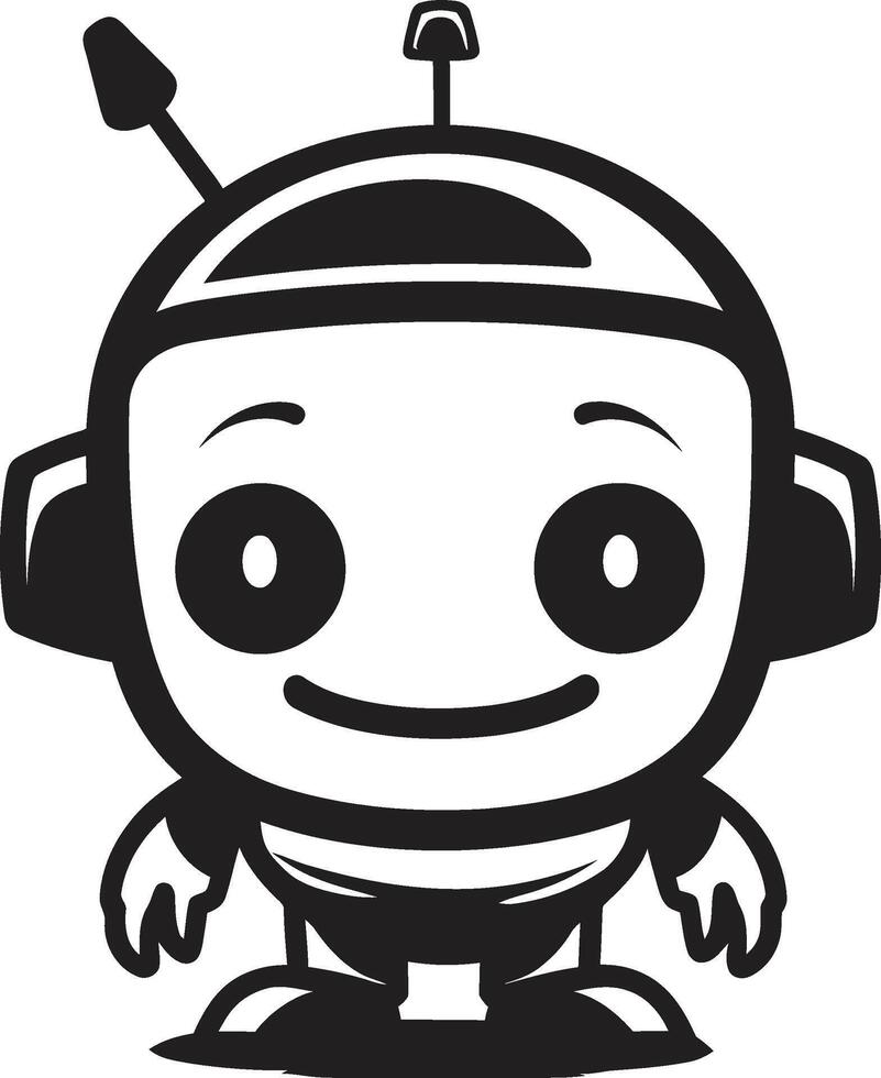 talkbox totem distintivo vettore icona di un' piccolo robot per Chiacchierare diletto Chiacchierare compagno insegne carino robot chatbot icona per amichevole conversazioni