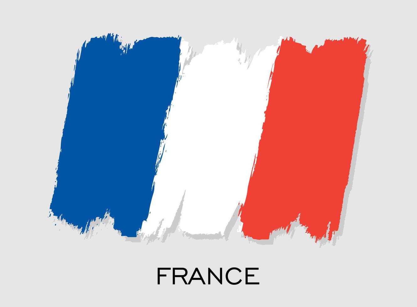 Francia bandiera spazzola ictus design. nazionale bandiera di Francia vettore