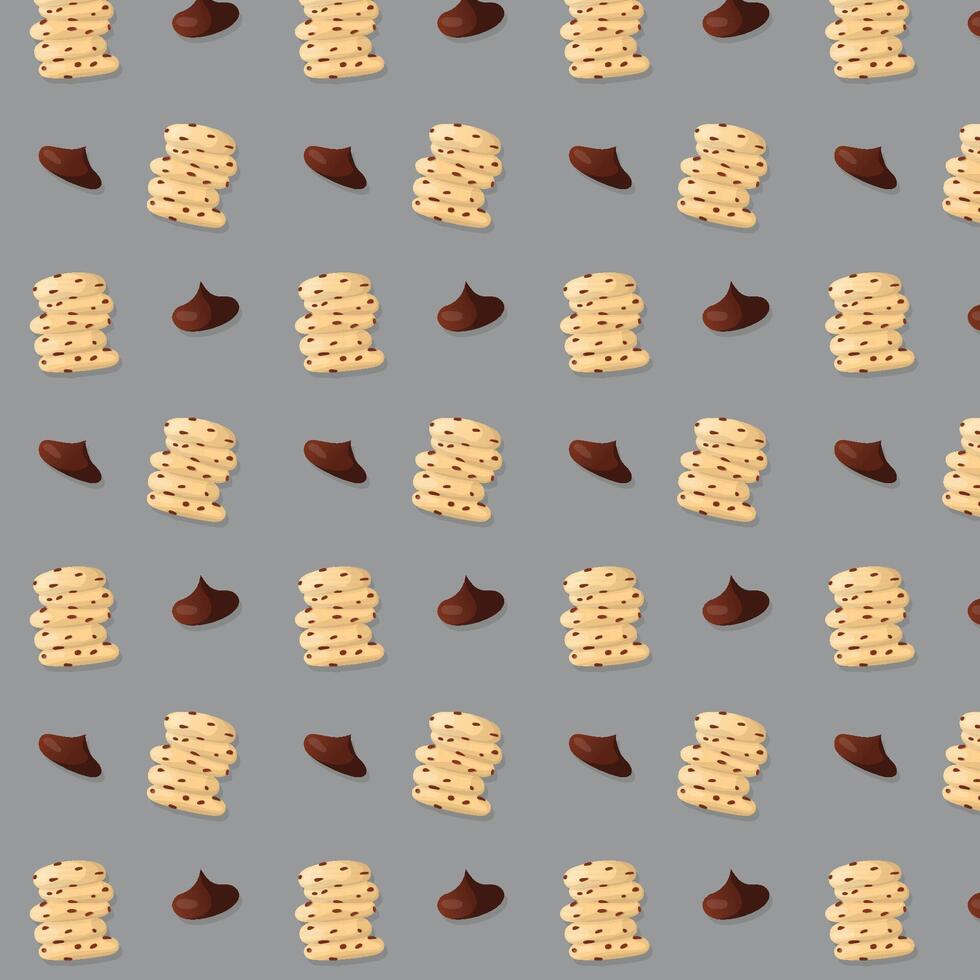 vettore cioccolato biscotti modello illustrazione