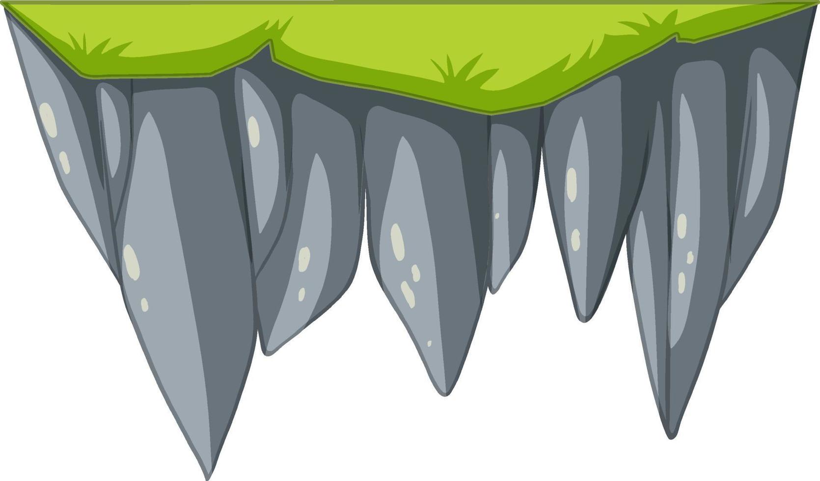 stalattite stalagmite in stile cartone animato vettore