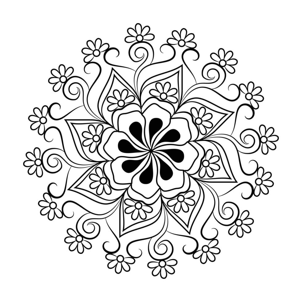 facile cerchio mandala unico fiore floreale vettore eps mandala modelli per gratuito Scarica