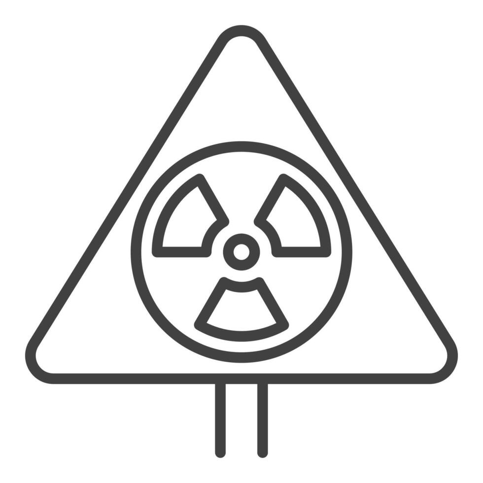triangolo con radiazione simbolo vettore inquinamento schema icona o simbolo
