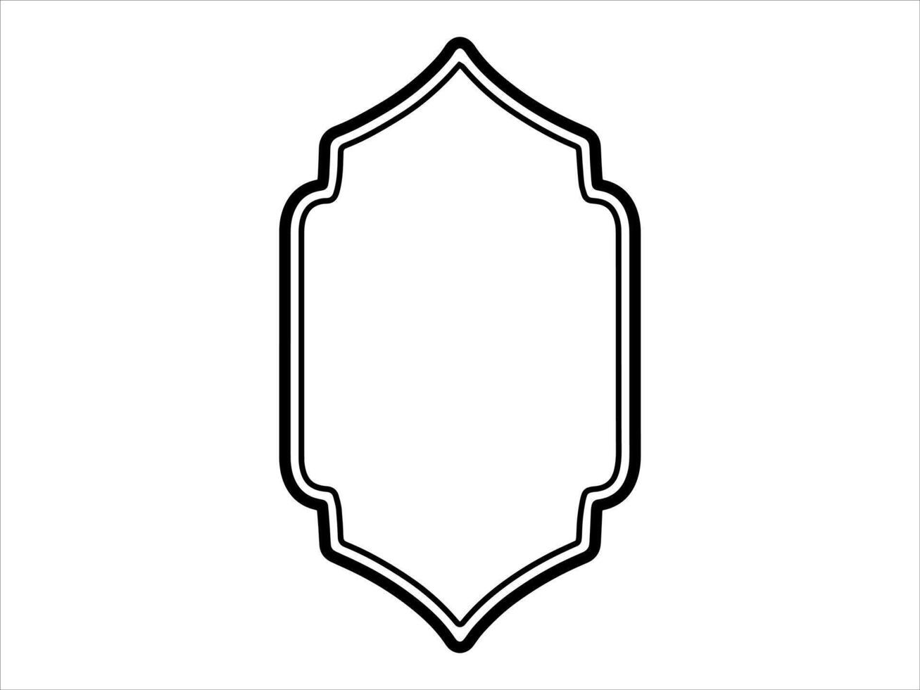 telaio linea arte Ramadan islamico vettore