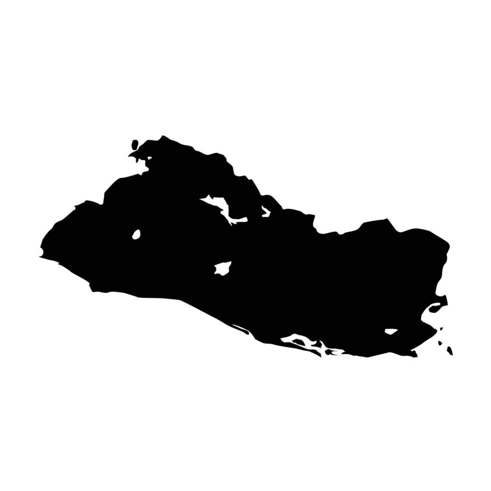 silhouette carta geografica di EL salvador vettore