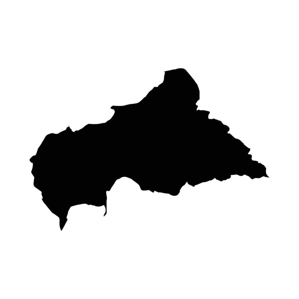 silhouette carta geografica di centrale africano repubblica vettore