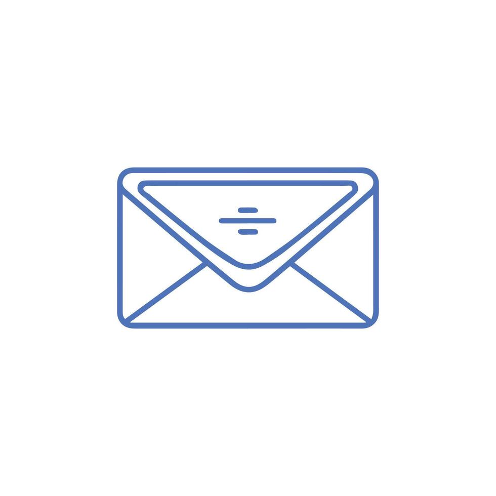 e-mail icona. schema colore e-mail icona su bianca sfondo. vettore illustrazione