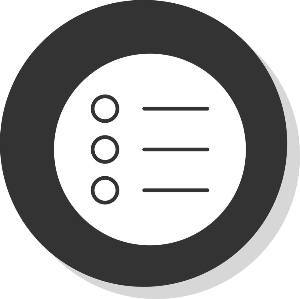 opzioni glifo grigio cerchio icona vettore