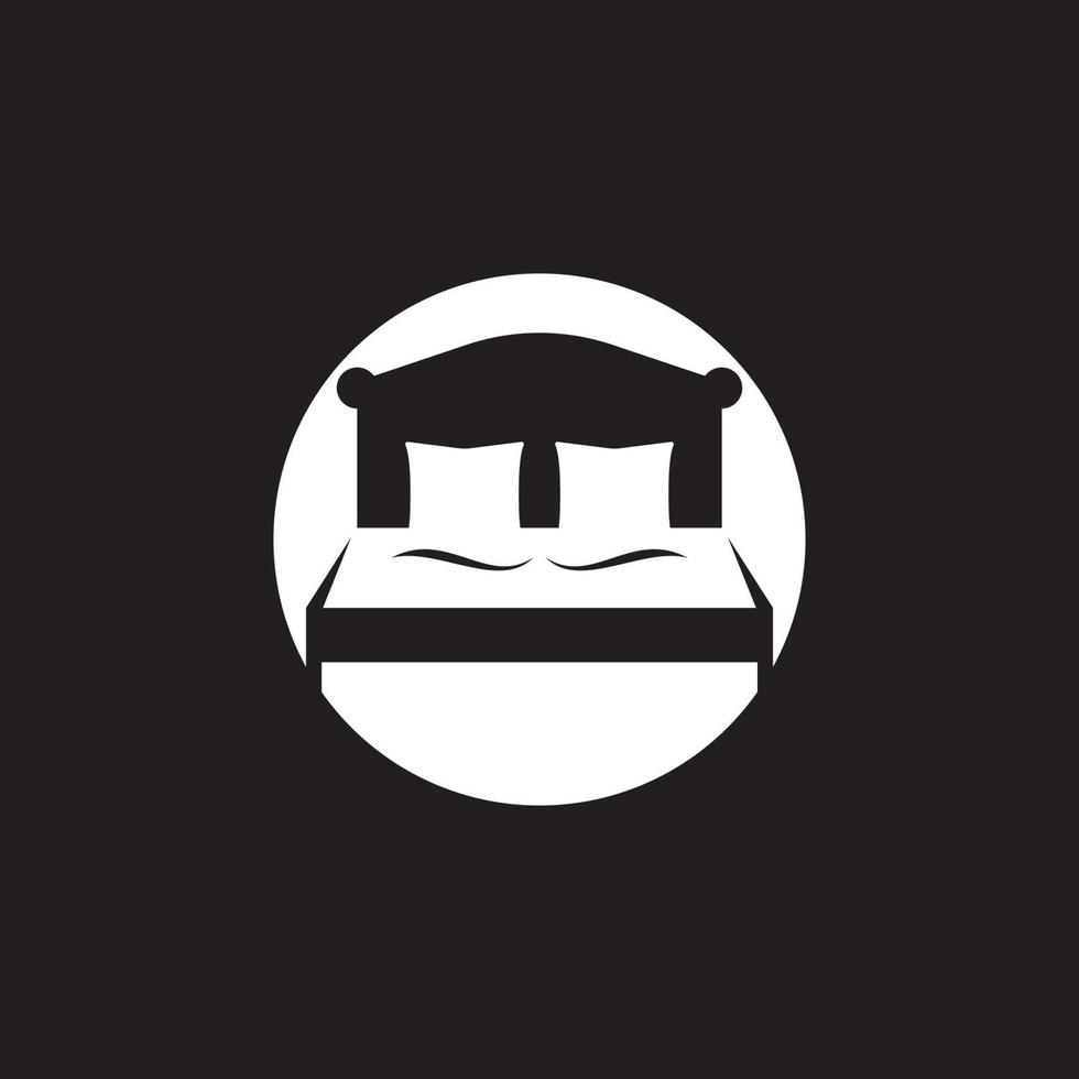 illustrazione del modello di vettore dell'icona e del simbolo del letto