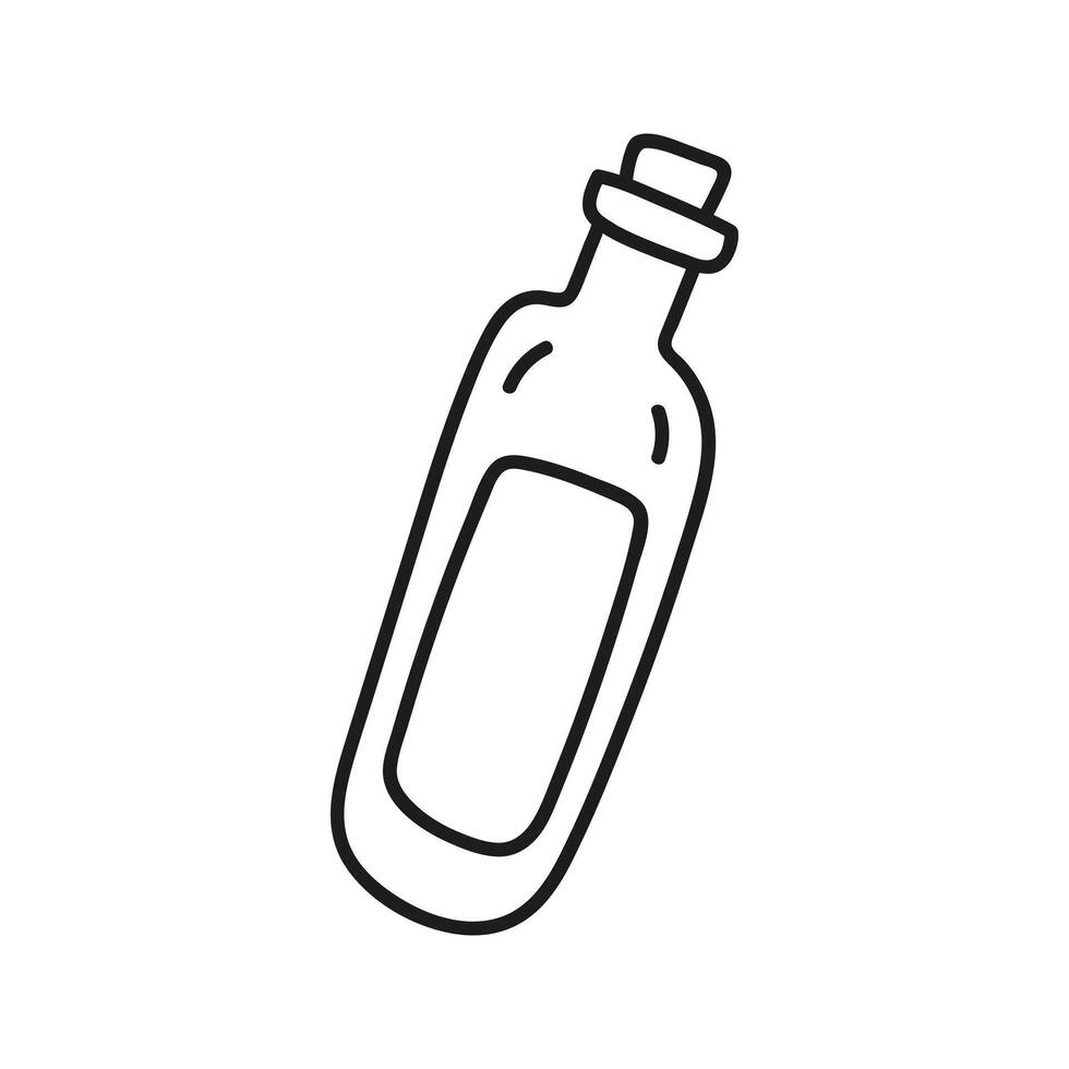 celebrazione bottiglia di vino. mano disegnato scarabocchio vettore illustrazione di festa