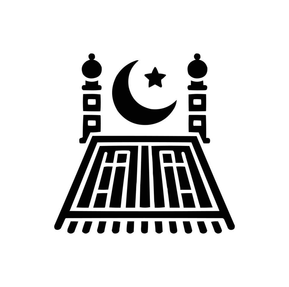 musulmano preghiera stuoia vettore. preghiera tappeto design illustrazione vettore