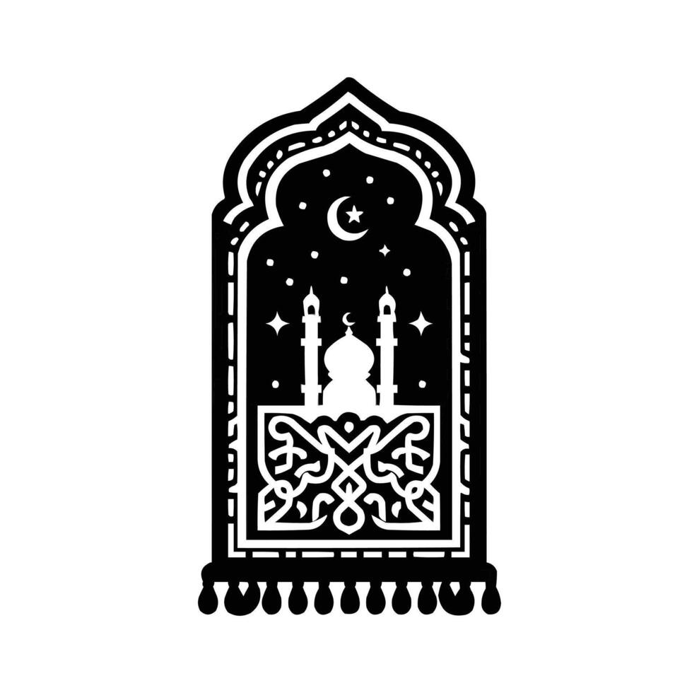musulmano preghiera stuoia vettore. preghiera tappeto design illustrazione vettore