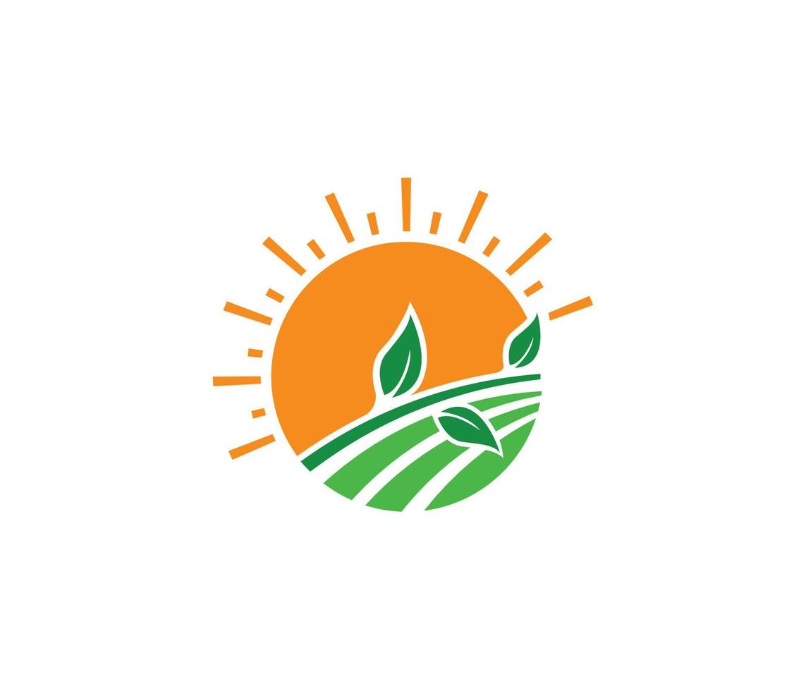 design del logo dell'agricoltura agricola vettore