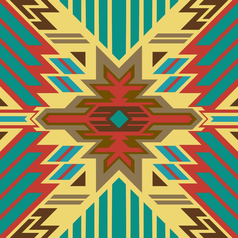 azteco, navajo geometrico senza soluzione di continuità modello. nativo americano sud-ovest Stampa. etnico design sfondo, tessuto, coperchio, tessile, tappeto, lenzuolo. vettore