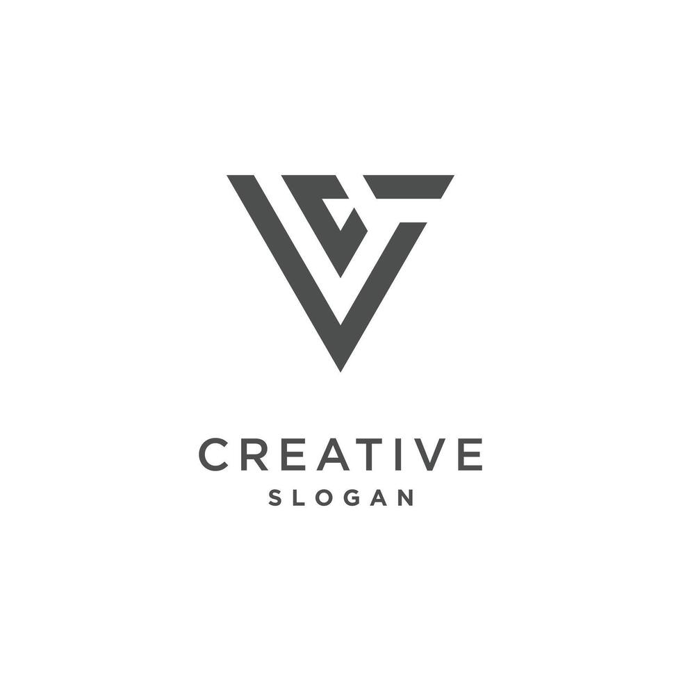 lettera v design elemento icona con creativo e semplice stile vettore