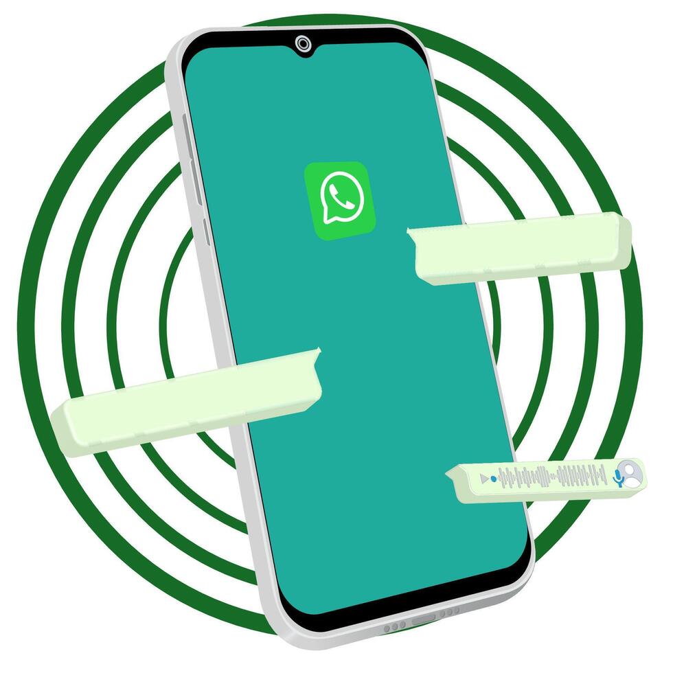 WhatsApp è un' messaggistica App quello consente utenti per Spedire e ricevere messaggi e fotografie vettore
