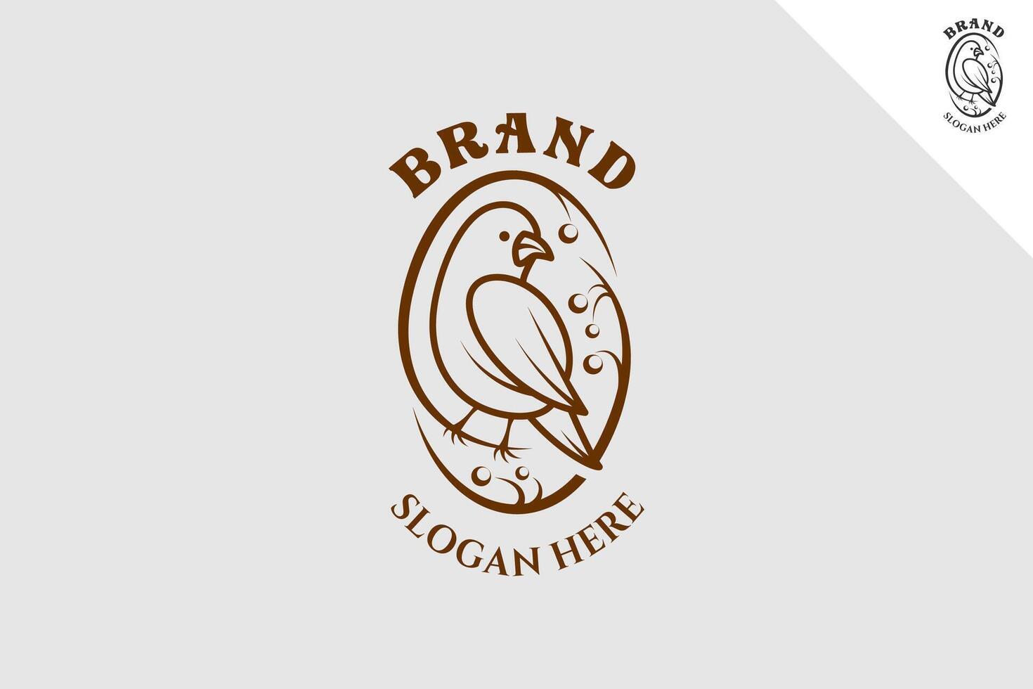 uccello logo modello design. moderno e minimo logotipo. animale logo design illustrazione. in forma per marca, azienda, merce, icona, etichetta, attività commerciale. eps 10. vettore