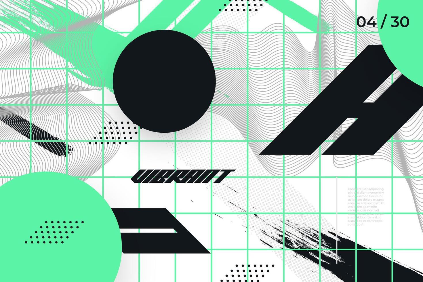 astratto creativo geometrico sfondo con spazzola illustrazione nel nero e verde colore. creativo design adatto per gli sport bandiera o manifesto vettore