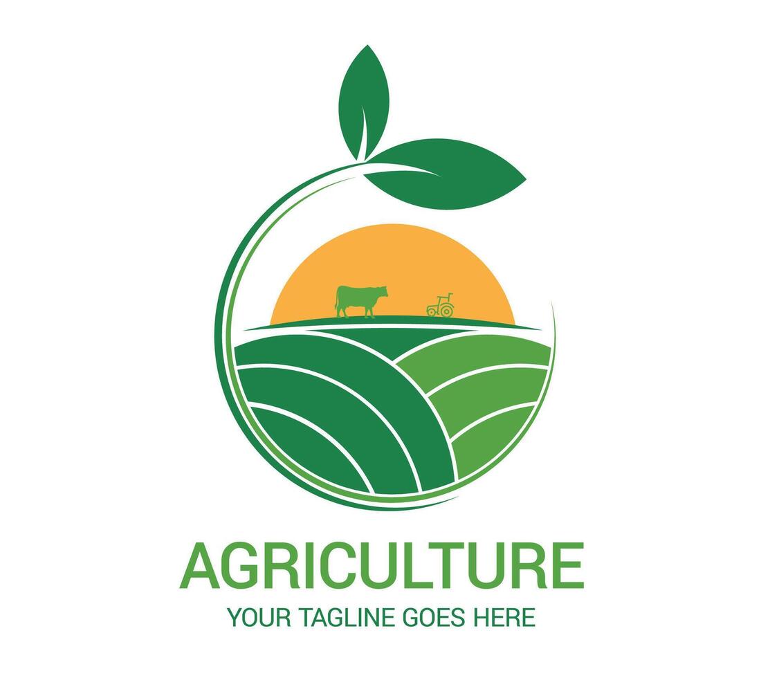 agricoltura logo design e modello. vettore