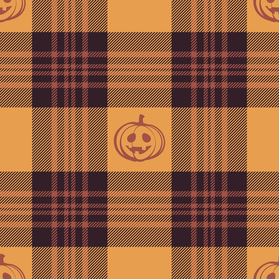 Halloween senza soluzione di continuità sfondo con zucca per tessile tessuto disegno, involucro carta, sito web sfondi, tessili, sfondo e abbigliamento. vettore