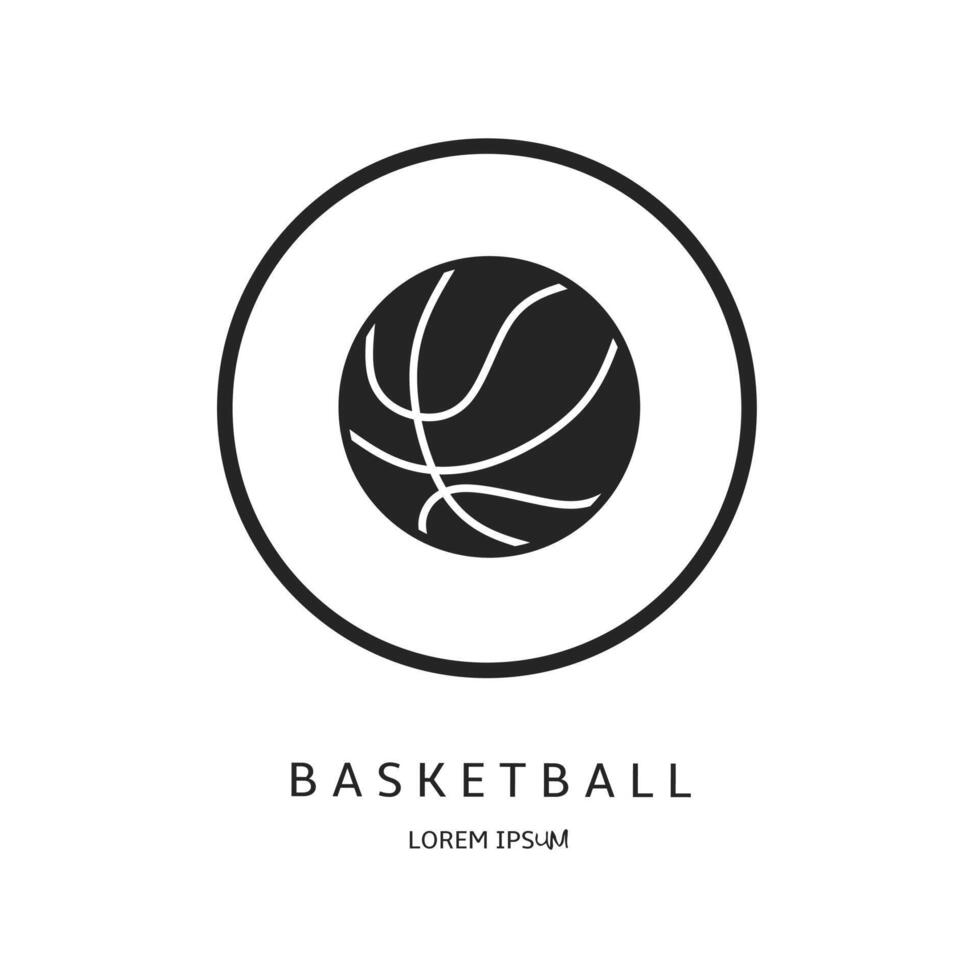 logo design per attività commerciale. pallacanestro loghi. vettore