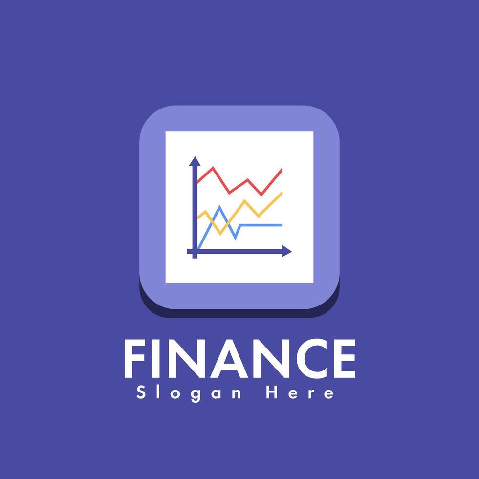 grafico semplice finanziario e investimento logo vettore