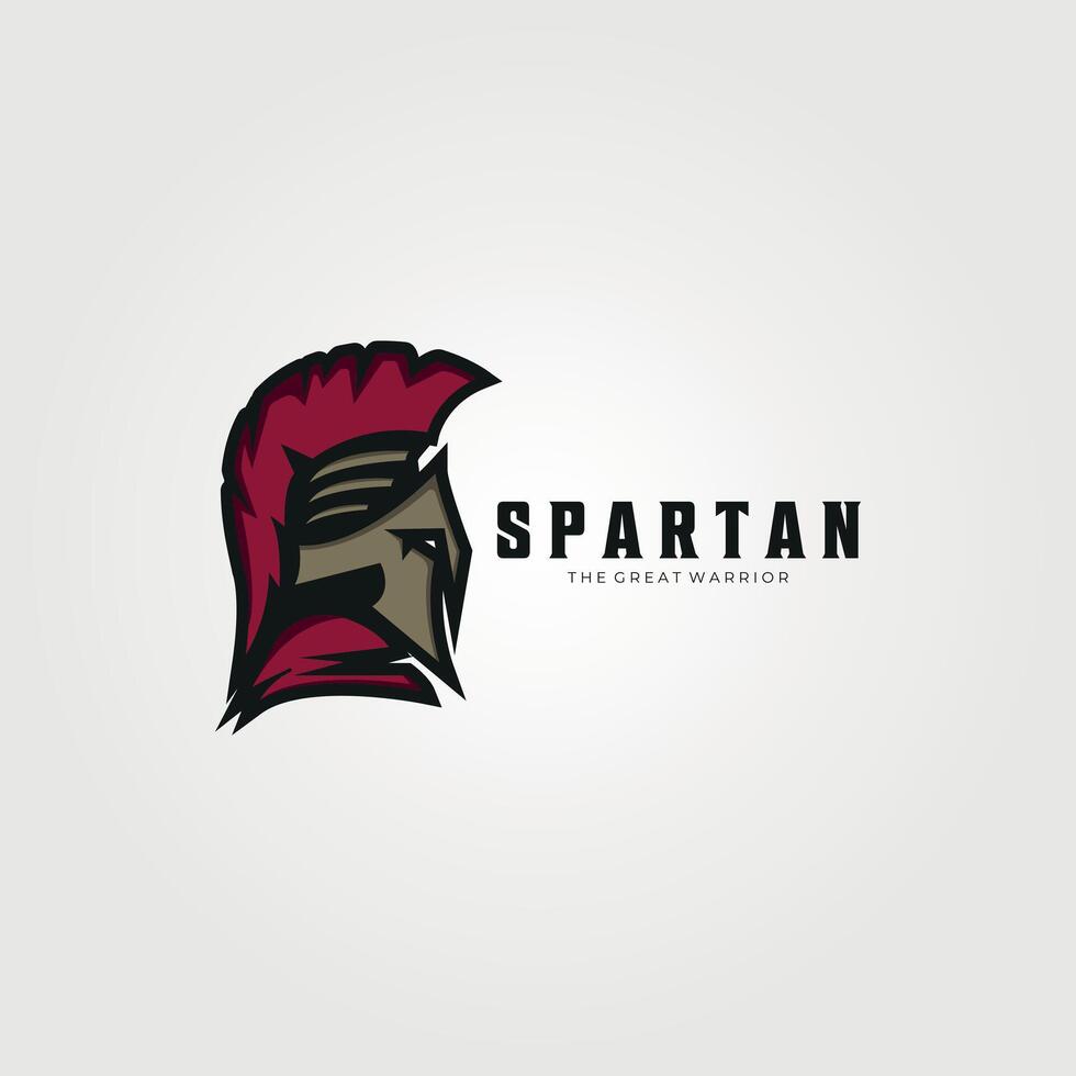 il grande guerriero di spartano logo icona Vintage ▾ illustrazione design vettore