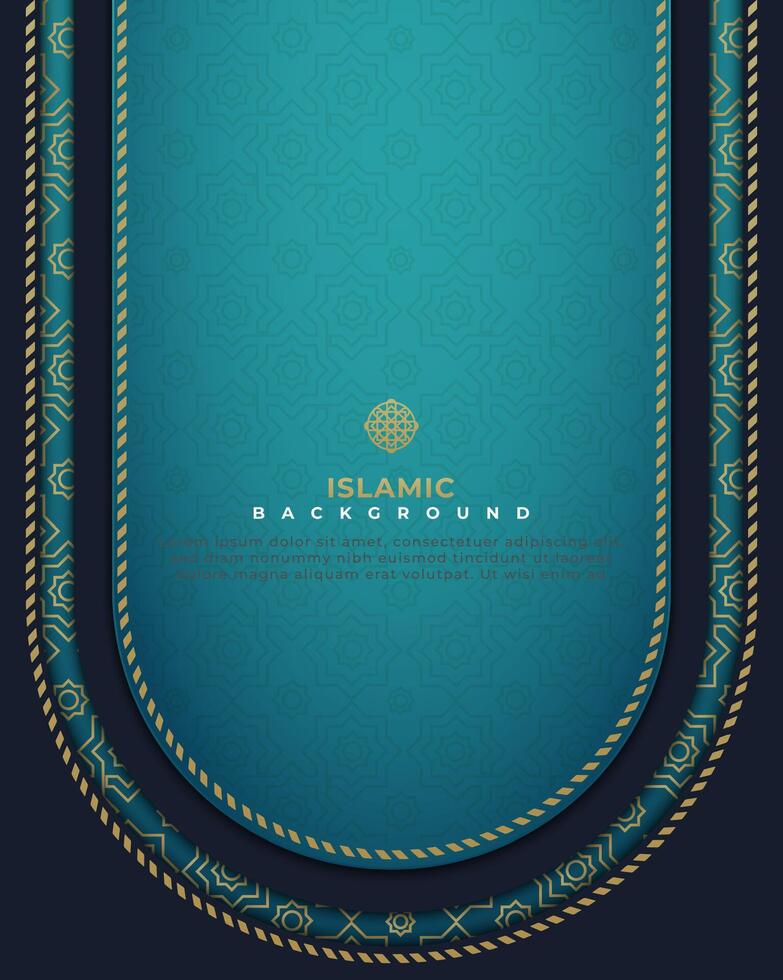 elegante decorativo blu islamico sfondo vettore