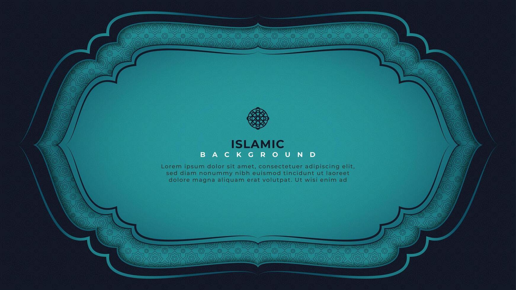 elegante creativo blu islamico sfondo vettore