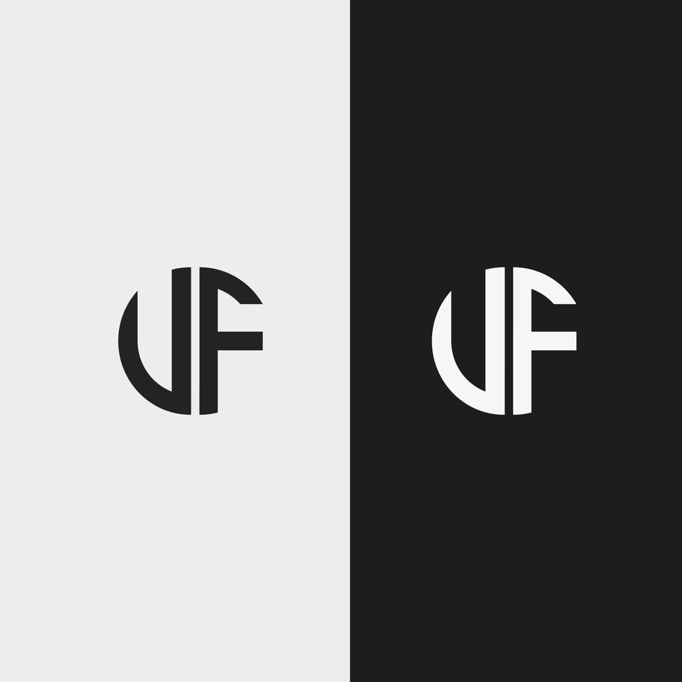 uf lettera logo modello vettoriale creativo forma moderna colorato monogramma cerchio logo logo azienda logo griglia