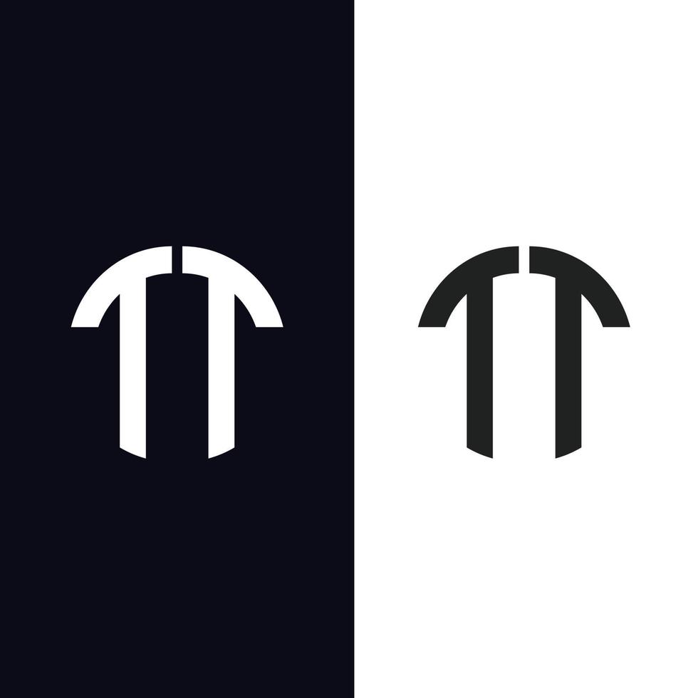 tt lettera logo modello vettoriale creativo forma moderna colorato monogramma cerchio logo logo azienda logo griglia