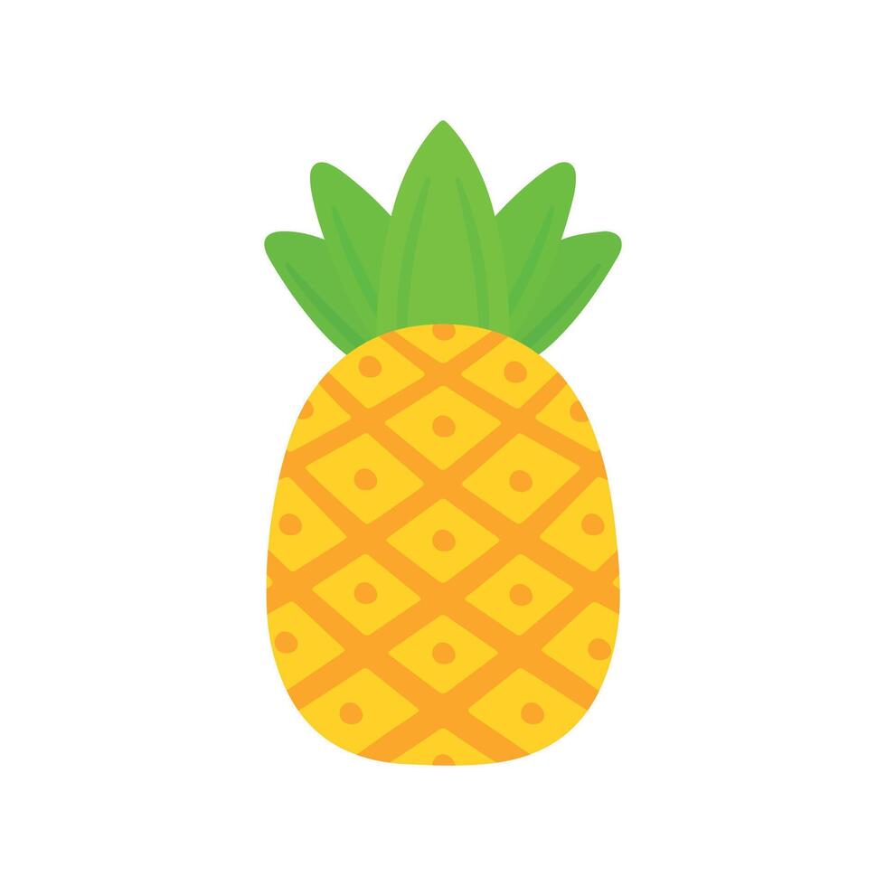 mano disegnato ananas tropicale estate frutta scarabocchio icona illustrazione vettore