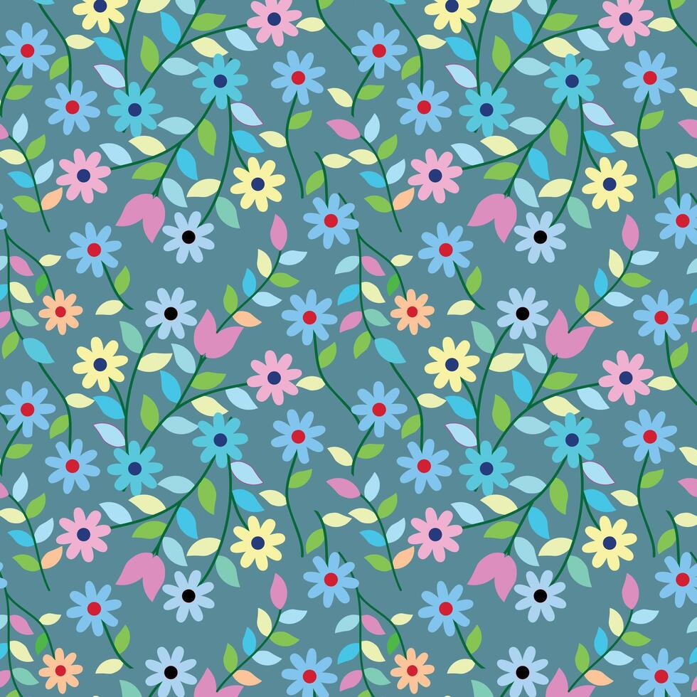 alla moda modello con piccolo fiori. floreale senza soluzione di continuità sfondo per tessili, tessuti, copertine, sfondi, Stampa, regalo involucro e scrapbooking. vettore