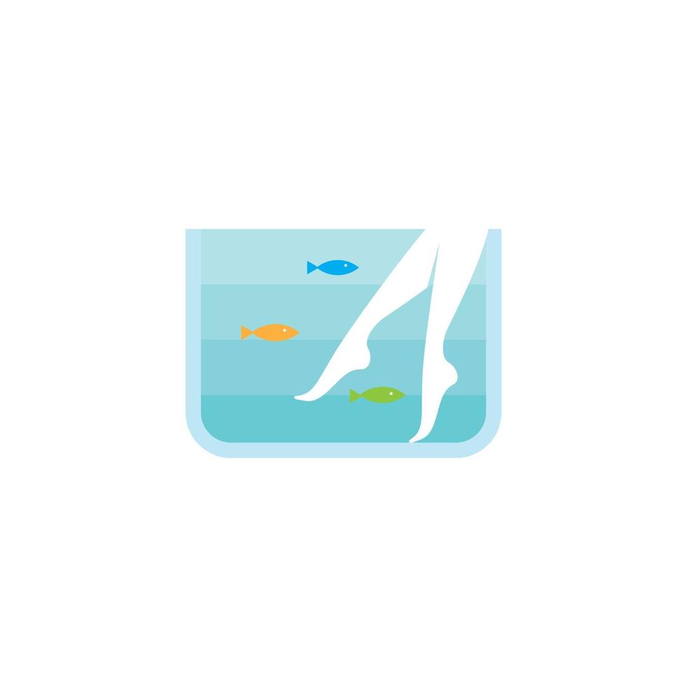 logo della terapia del pesce vettore