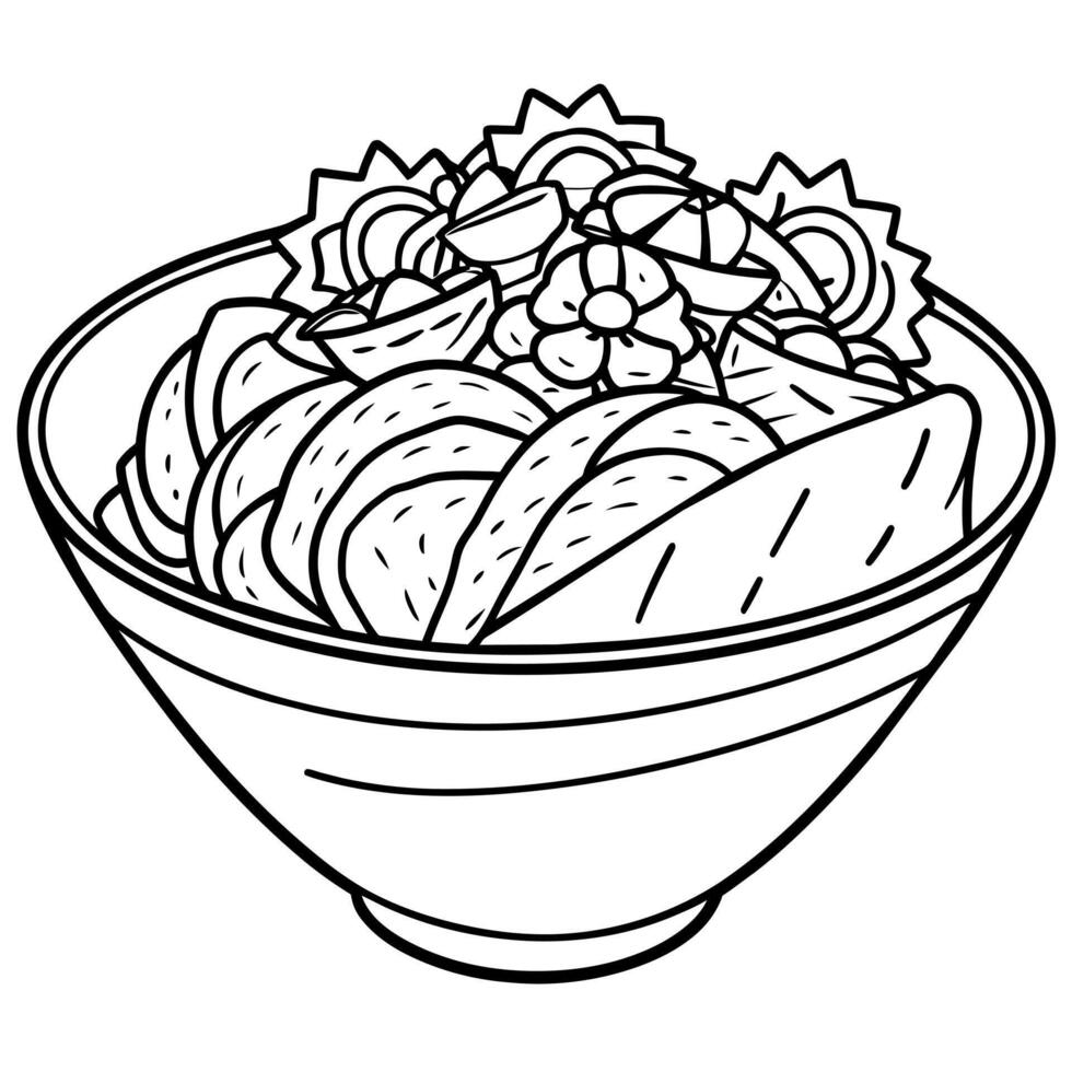 giroscopio cibo schema illustrazione digitale colorazione libro pagina linea arte disegno vettore