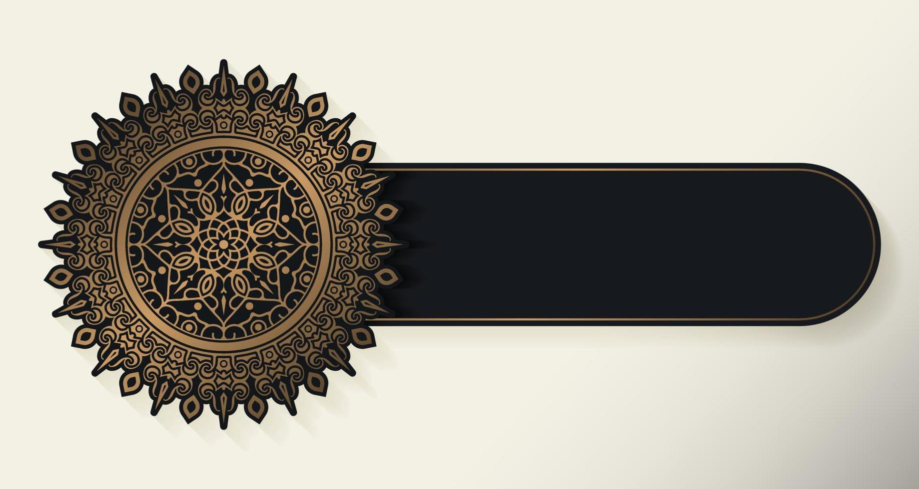 design di banner decorativo mandala di lusso vettore