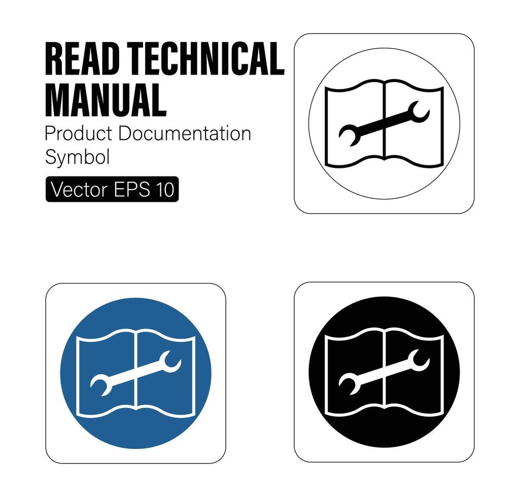 leggere tecnico Manuale Prodotto documentazione simbolo vettore