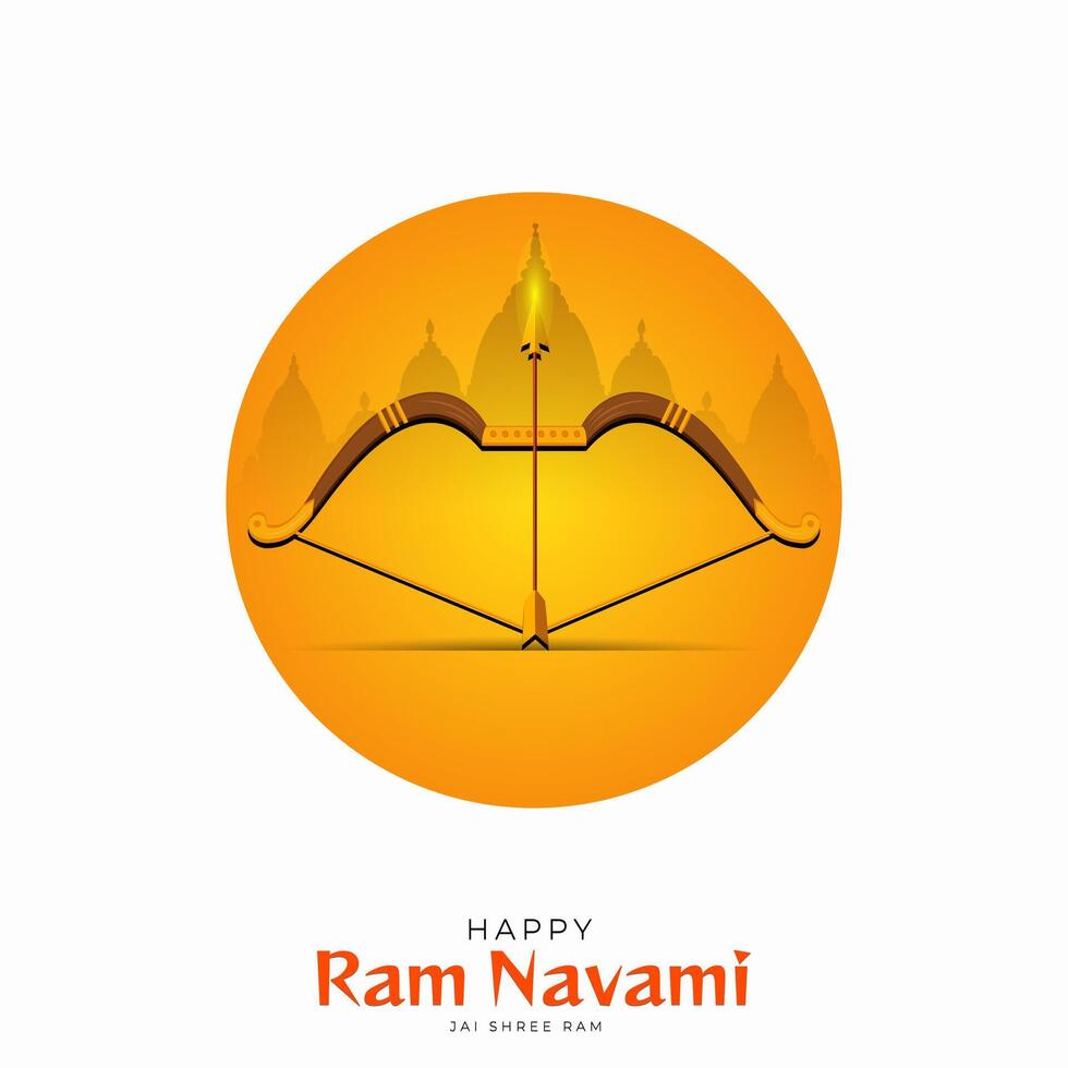 felice ram navami festival dell'india post sui social media vettore