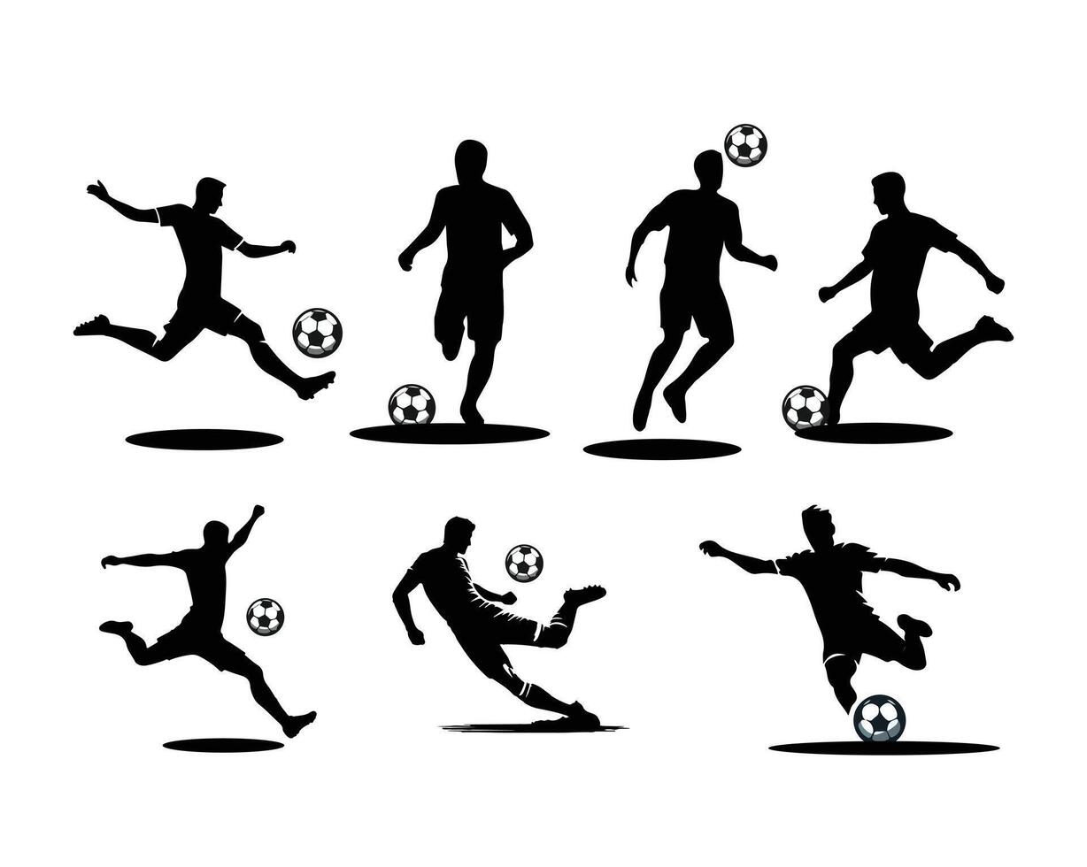 silhouette calcio calcio illustrazione vettore