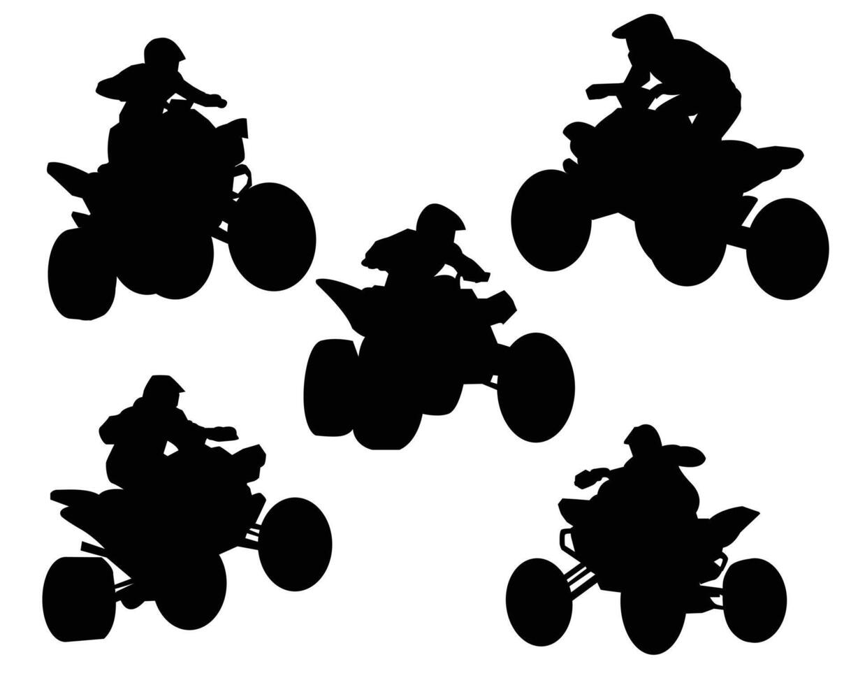 silhouette atv sport illustrazione vettore