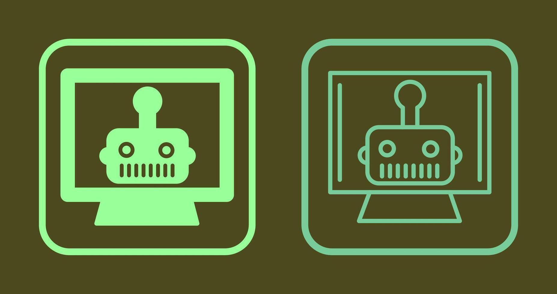 artificiale Bot icona vettore