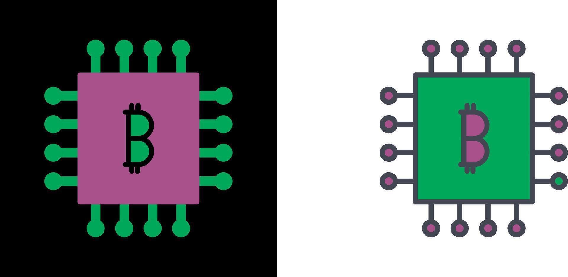 bitcoin patata fritta icona vettore