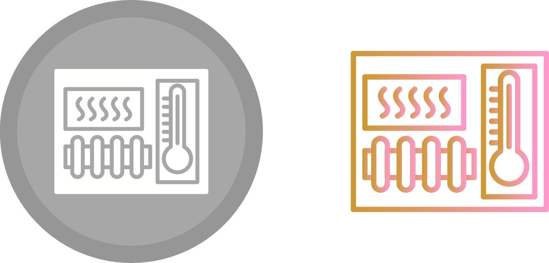 riscaldamento elemento icona vettore